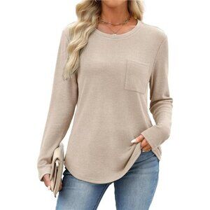 🤍 Waffle Knit Long Sleeve Top | Soft Lightweight Shirt